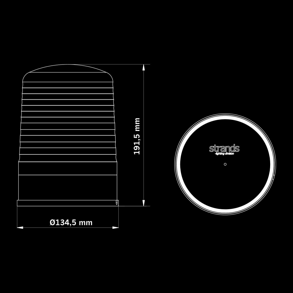 Strands IZE LED Lighthouse, bärnstensglas, ytmontage