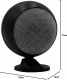 Blaupunkt Globe Speaker lådhögtalare i retrostil, styck Rund högtalare med metallgaller, retrodesign och svart finish. Mått anges.