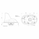 Blaupunkt DAB-A-GPS-a, takantenn med DAB/DAB+/AM/FM och GPS Takantenn med mått och design för DAB/DAB+/AM/FM och GPS.