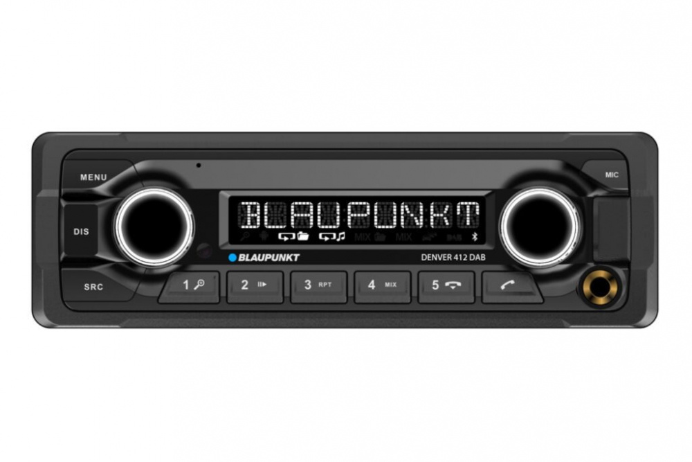 Blaupunkt Denver 412 DAB, tålig stereo med DAB-radio och 3 par lågnivå