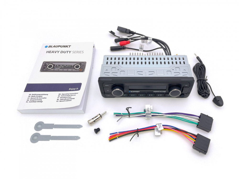 Blaupunkt Denver 412 DAB, tålig stereo med DAB-radio och 3 par lågnivå
