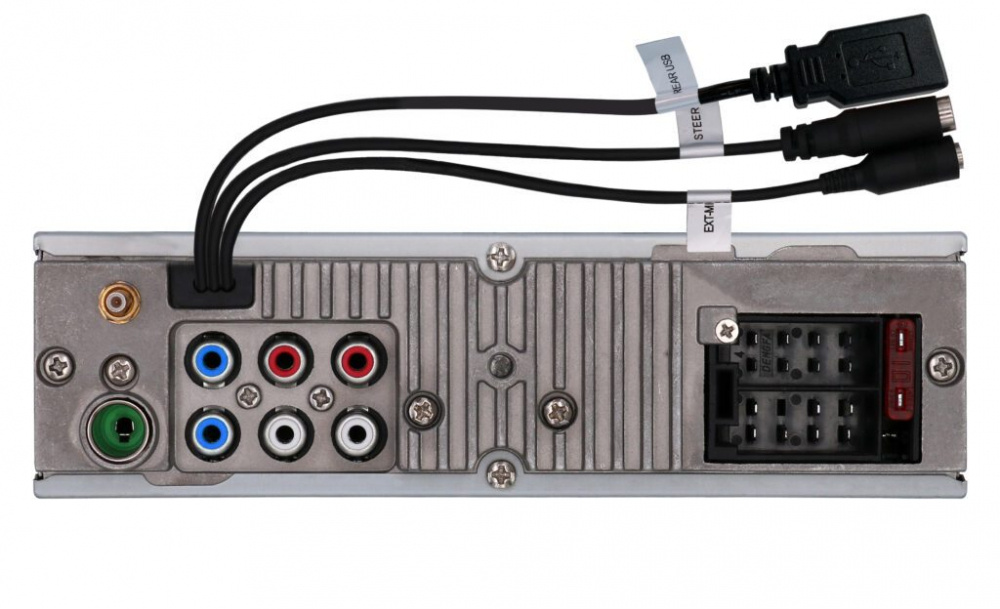 Baksidan av Blaupunkt Hamburg SQM 23 med anslutningar för ljud och ström.