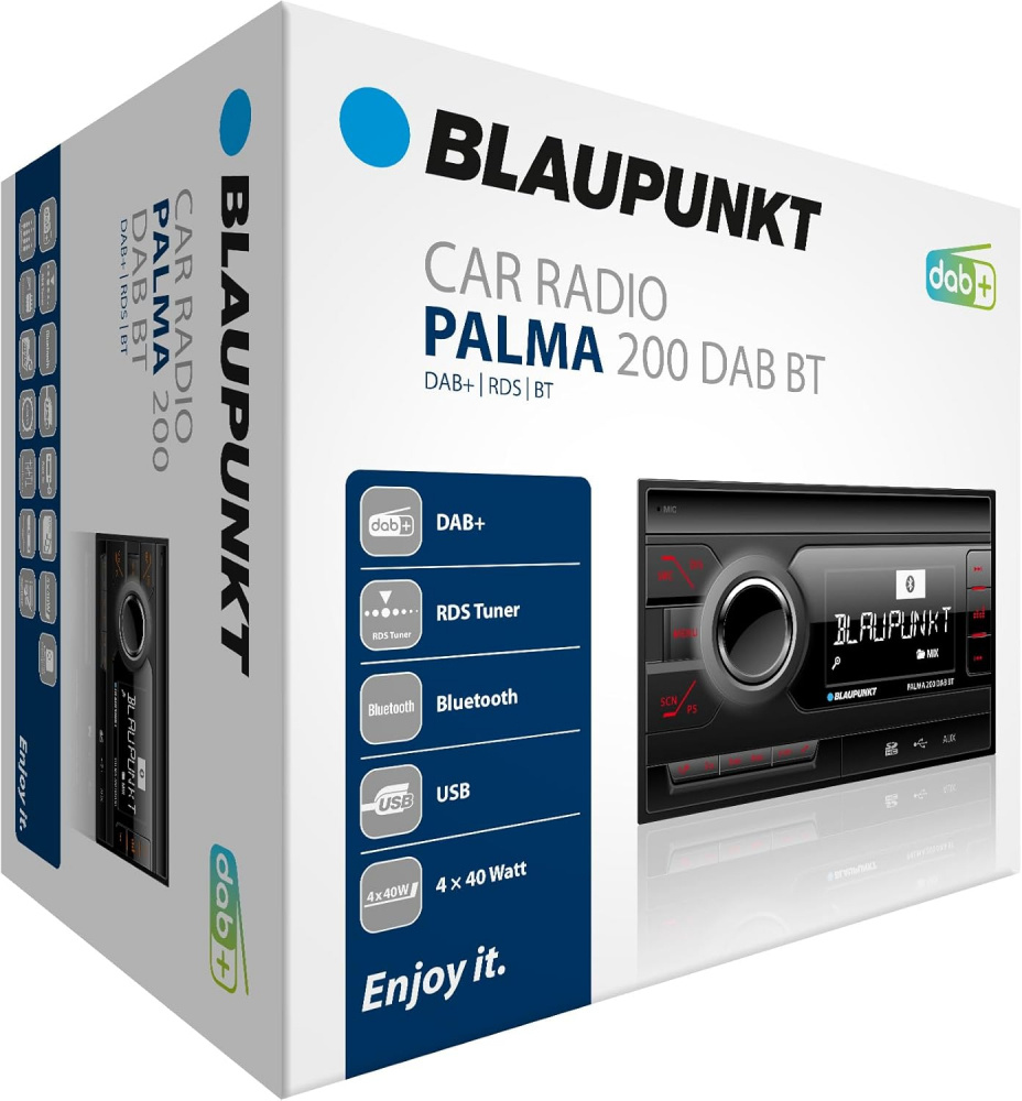 Blaupunkt Palma 200 DAB BT, dubbel-DIN med Bluetooth, returexemplar