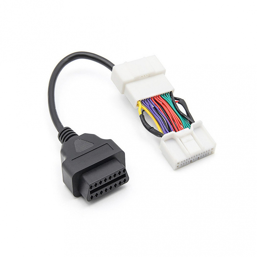 OBD2-adapter för Tesla Model 3/Y, med anslutningssladd och flera kablar.