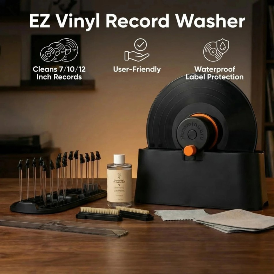 HumminGuru EZ Vinyl Record Washer, manuell skivtvätt