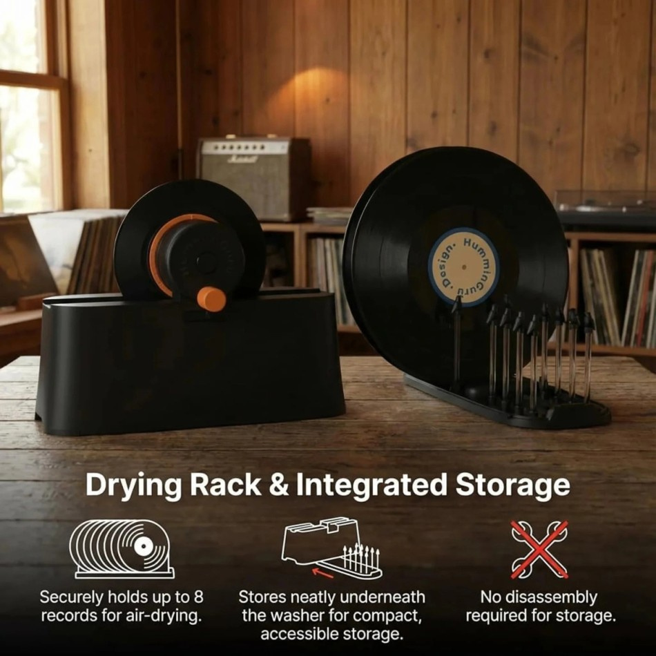 HumminGuru EZ Vinyl Record Washer, manuell skivtvätt