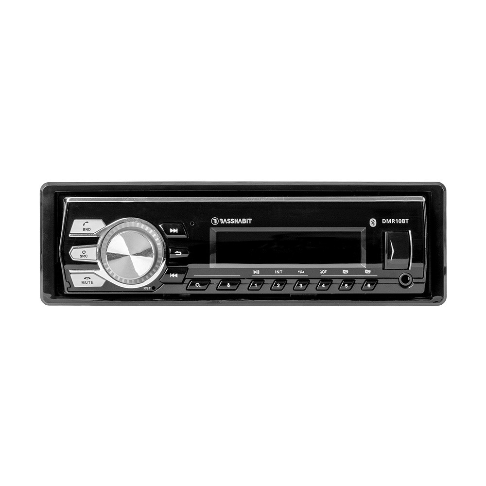 Bass Habit DMR10BT, bilstereo med Bluetooth, AUX, USB och 2 par lågnivå, returexemplar