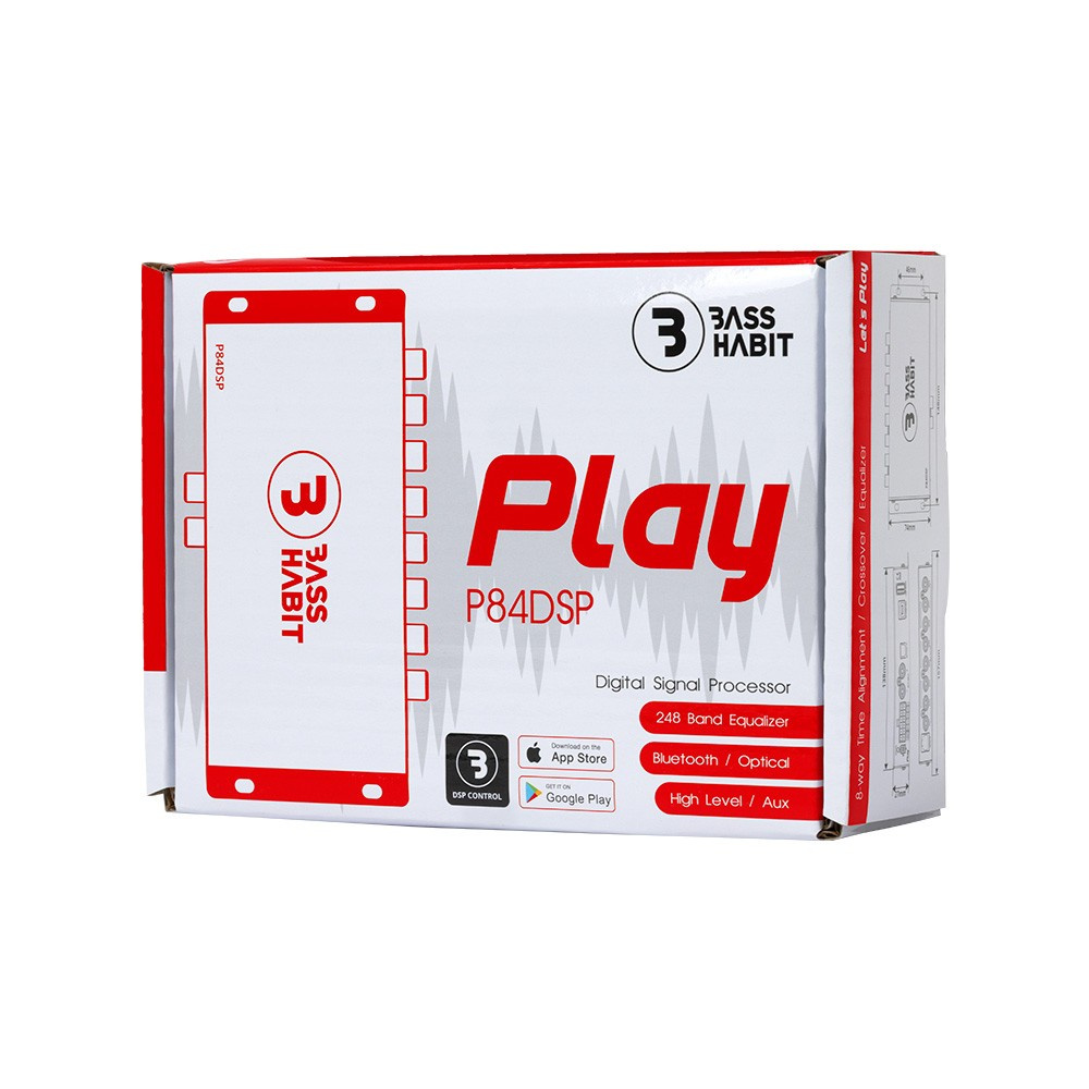 Bass Habit P84DSP, 8-kanalig DSP med Bluetooth