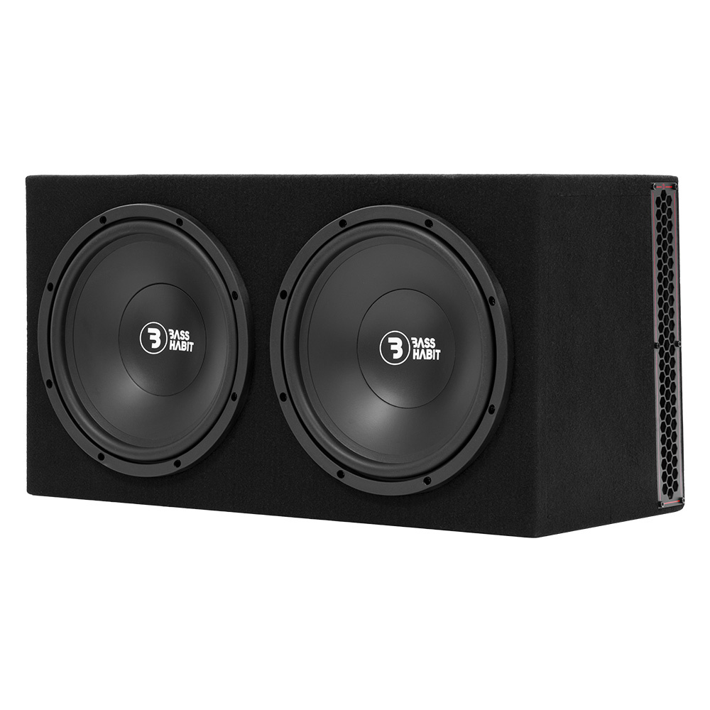 Bass Habit Play PL212A, prisvärd 2x12tums aktiv baslåda, returexemplar