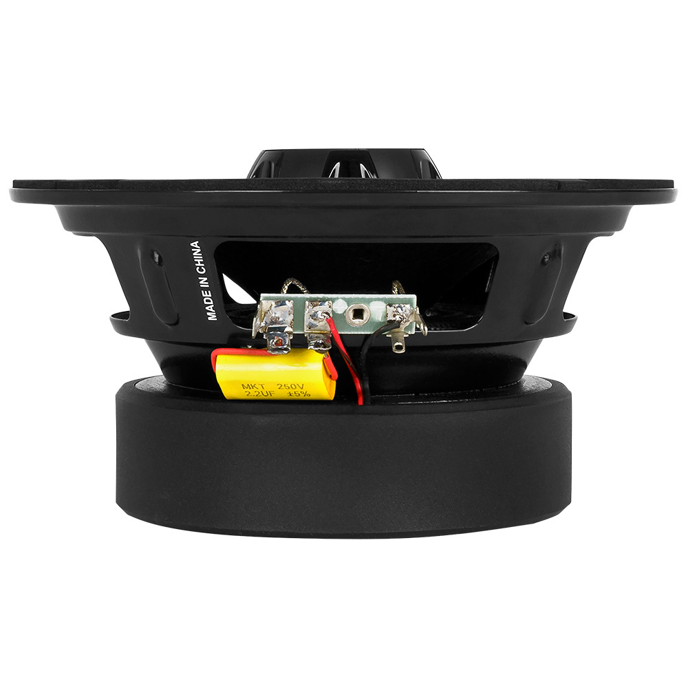 En koaxialhögtalare med svart hölje och synlig bas, modell SPL Elite SE165CX.