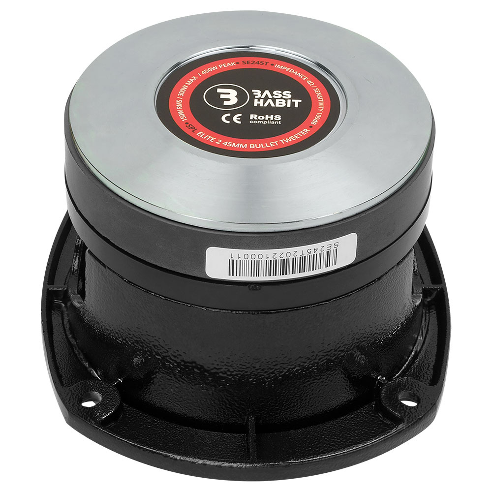 En brutal SPL-diskant med robust design för hög ljudprestanda.