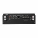 Bass Habit SPL ELITE 850.2DF, strömstarkt tvåkanaligt slutsteg En bakpanel av ett strömstarkt tvåkanaligt slutsteg med anslutningar.