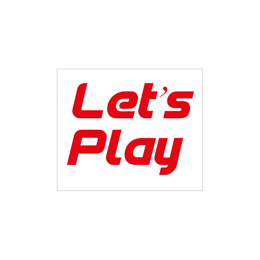 Röd text med orden \