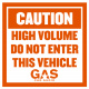 GAS - Caution High Volume klistermärke