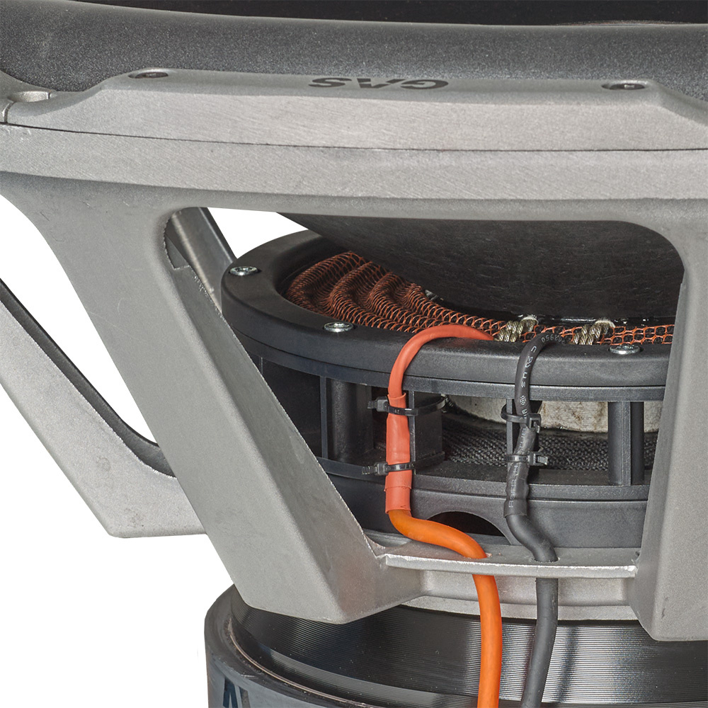 Visar en detalj av ett 24 tums baselement med anslutningar.