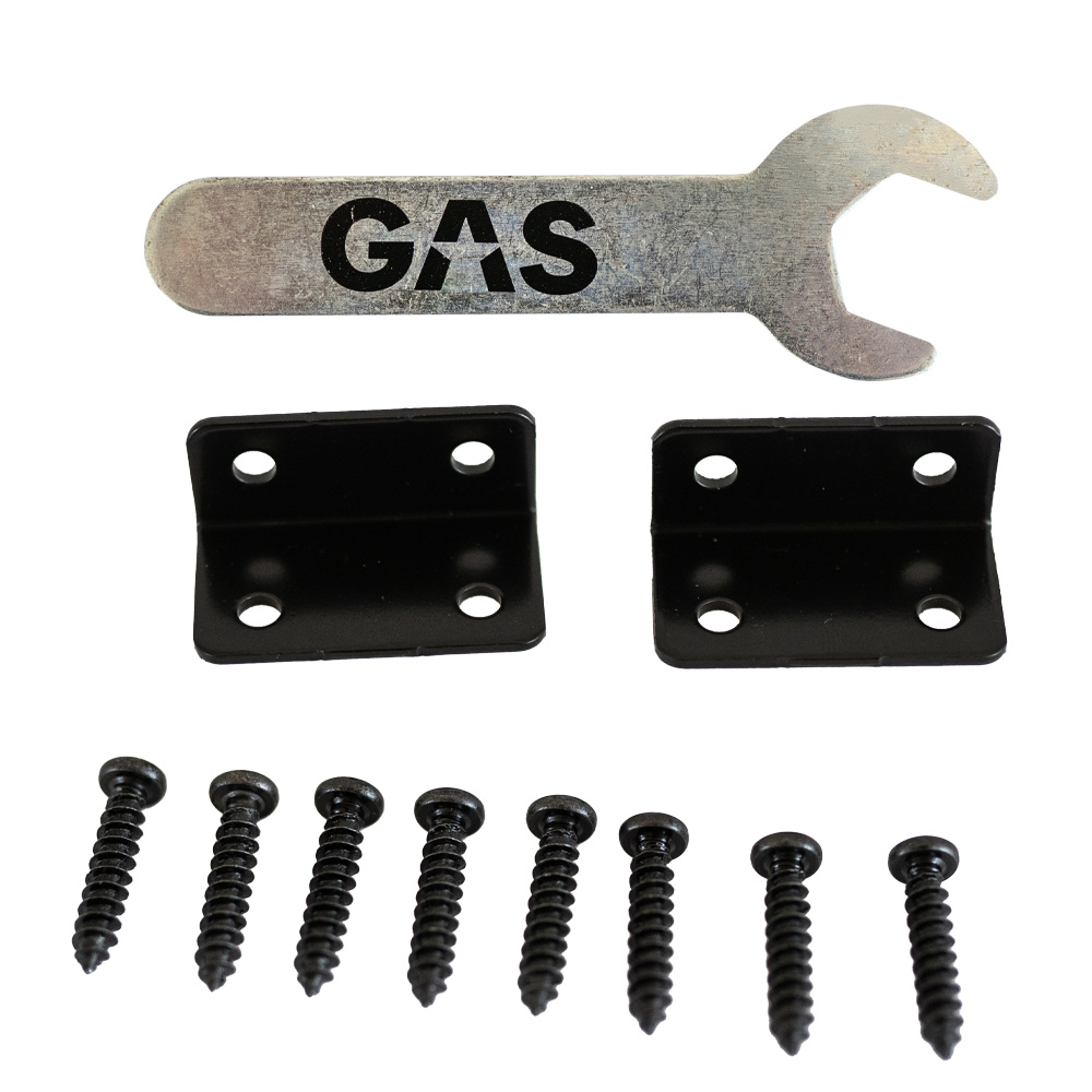 Monteringssatser med skruvar och verktyg för GAS MAD B2-310 baslåda.