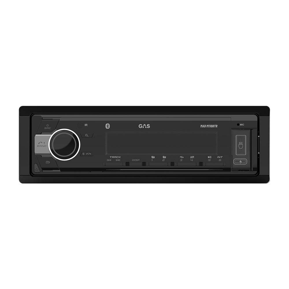GAS MAD M110-BTR, bilstereo med Bluetooth 5.3, AUX, USB-C & 2 par lågnivå, returexemplar