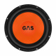 GAS MAD S1-124, 12\ Svart och orange baselement med GAS-logotyp. 12 tum storlek.