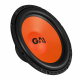 GAS MAD S1-124, 12\ En 12-tums subwoofer med orange membran och svart ram.