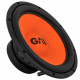 GAS MAD S2-124, 12\ En 12-tums subwoofer med orange kon och svart ram.