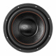 GAS MAD S3-12D2, 12\ En rund subwoofer med svart yta och GAS-logotyp i mitten.