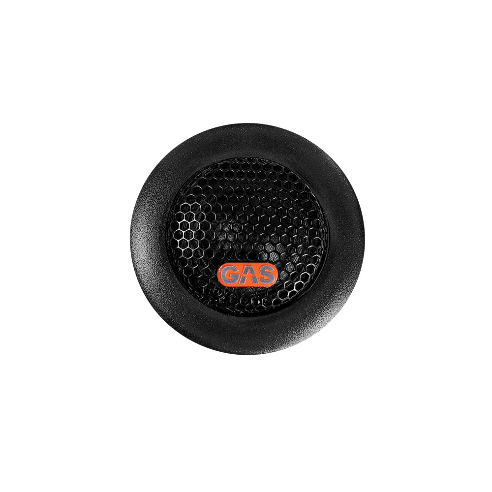 Diskant med filter, rund form, svart galler och GAS-logotyp.