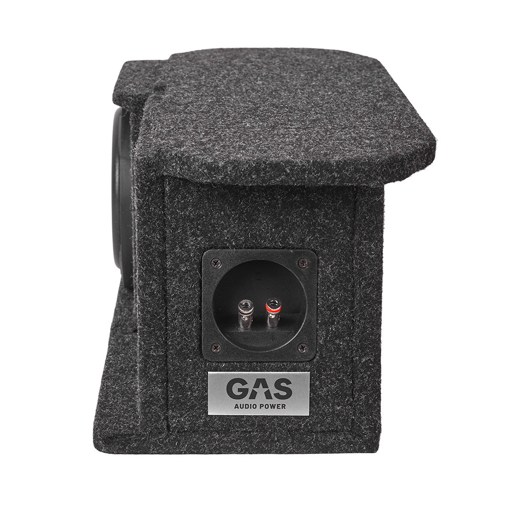 Baslåda för VW/Audi/Skoda med klädd yta och anslutningar.