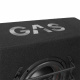 GAS MAX B1-18, grym 1x8 tum baslåda Baslåda med GAS-logotyp och 8 tum subwoofer.