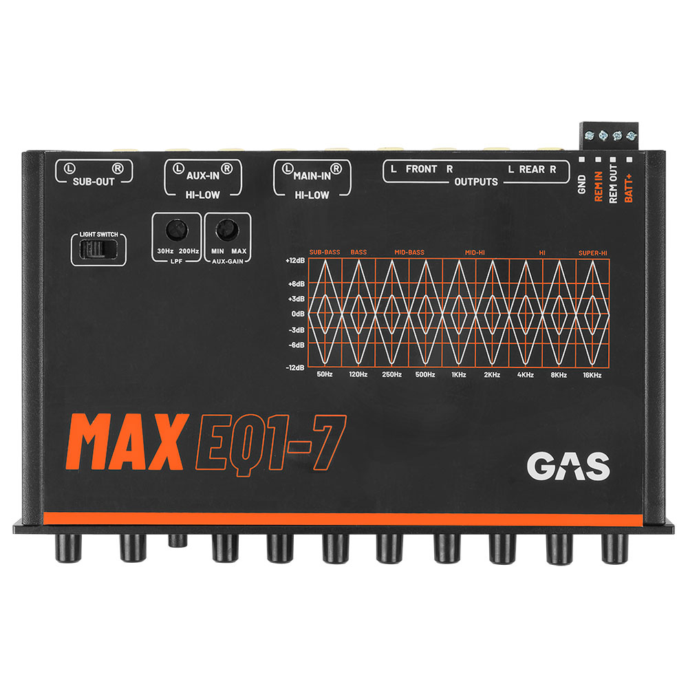 GAS MAX EQ1-7, 7-bands analog equalizer, returexemplar
