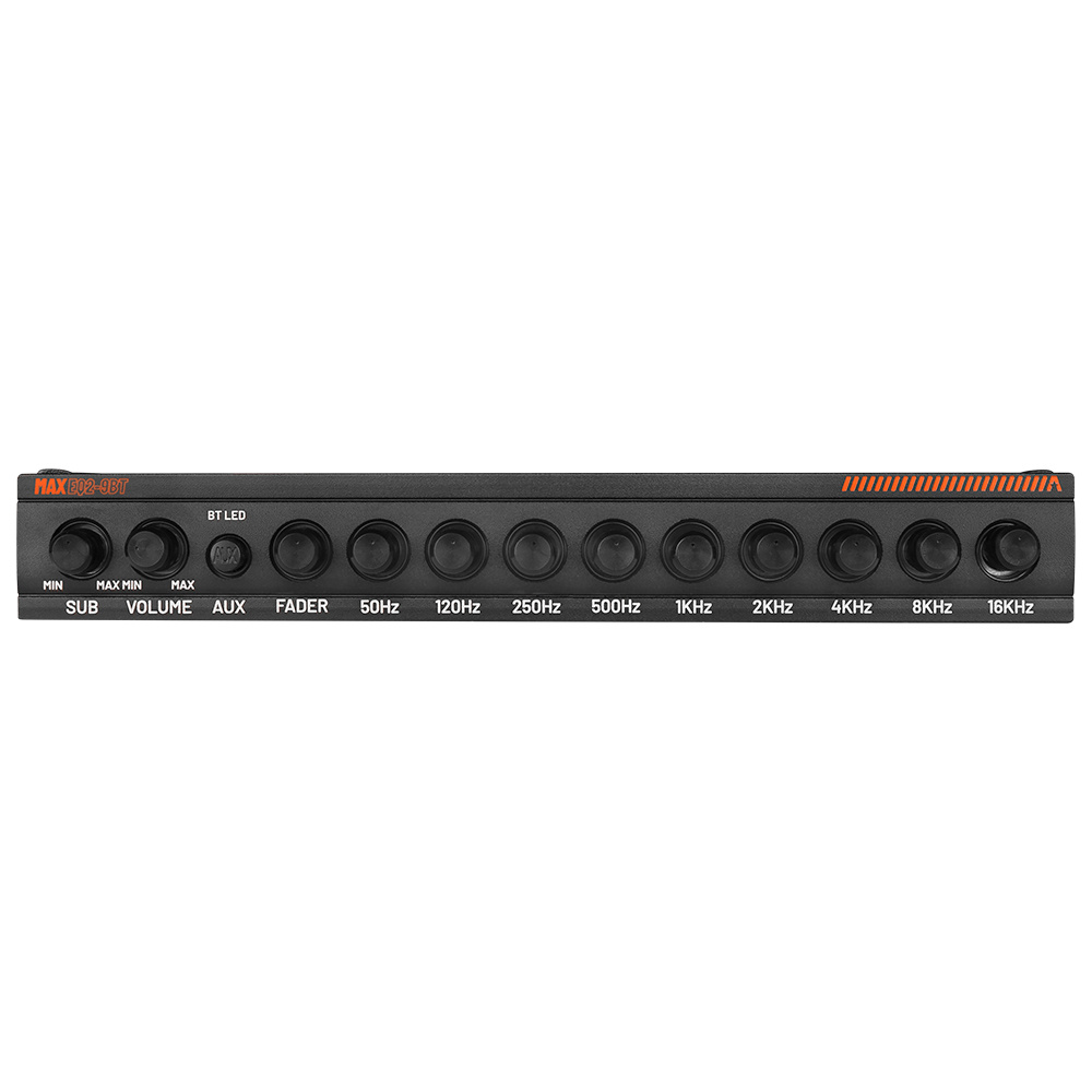 9-bands analog equalizer med Bluetooth och justerbara kontroller.
