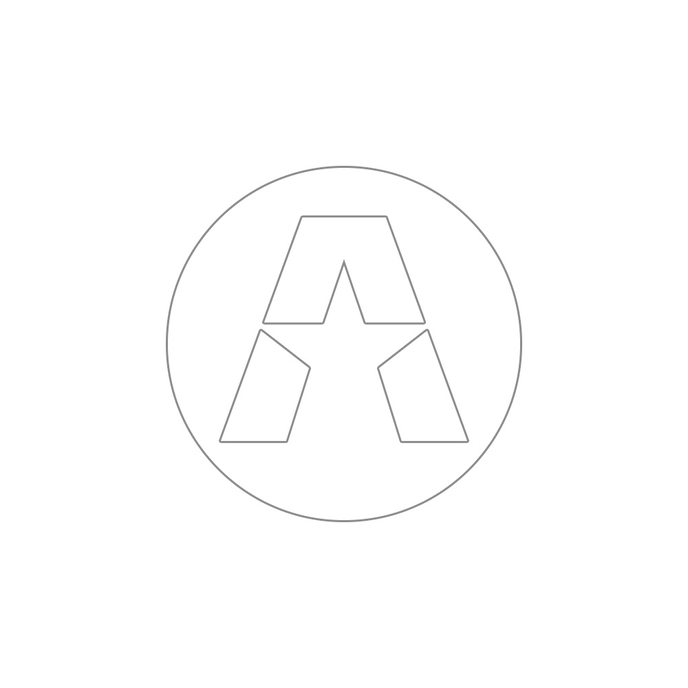 Klistermärke med en cirkel och bokstaven A i svart på vit bakgrund.