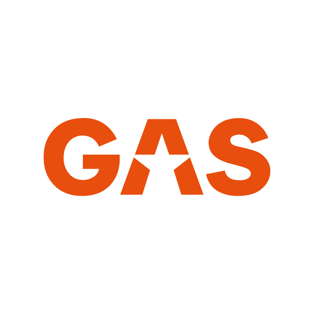 Gas-logo i orange med stjärnformat A.