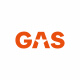 GAS-klistermärke 16x5.5cm, orange