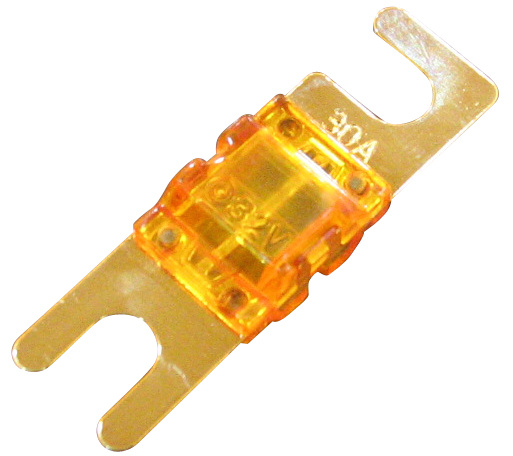 GAS AFS-säkring 30A, orange färg, tydlig märkning. 10-pack.