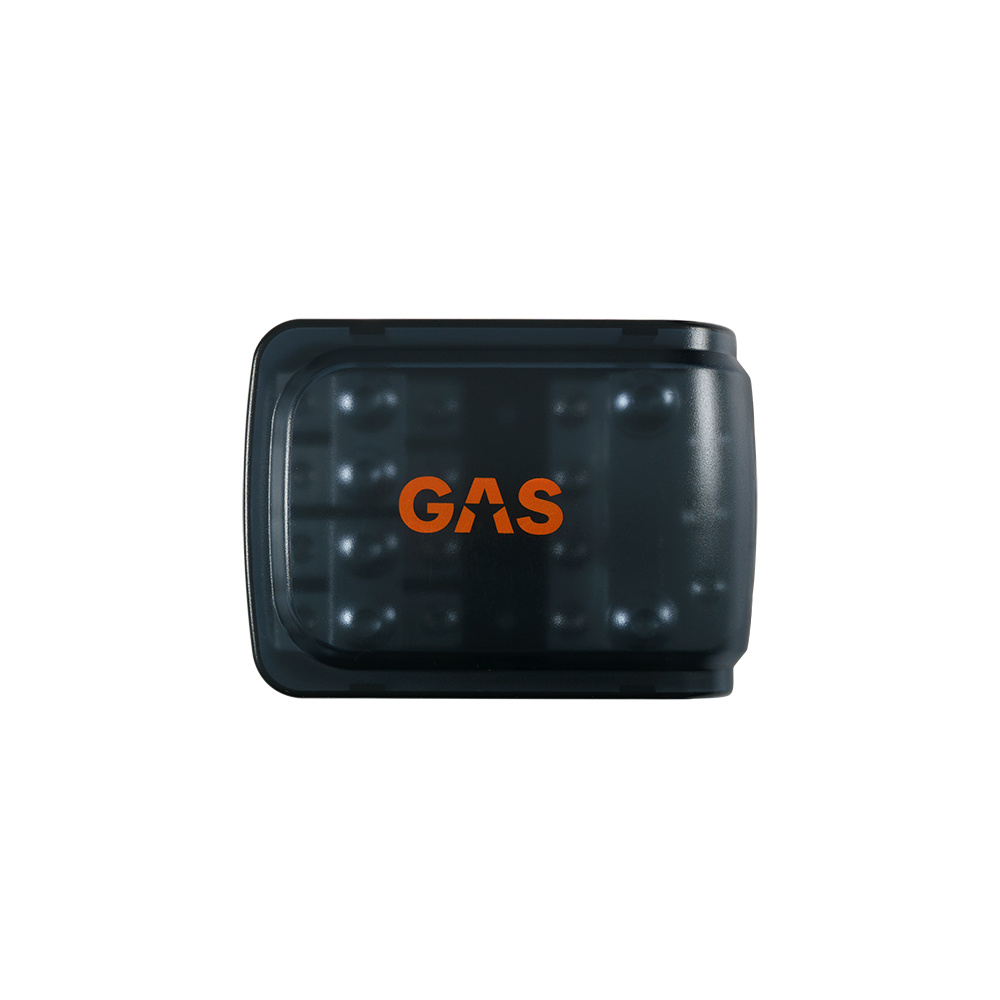 Svart säkringshållare med GAS-logotyp, designad för kablar 35mm²-50mm².