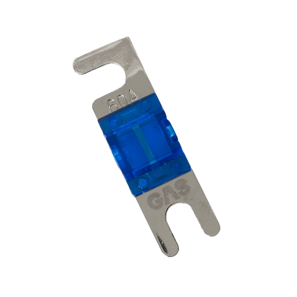 Säkring av typ AFS, 60A, i blå plast med metalldelar. 2-pack.