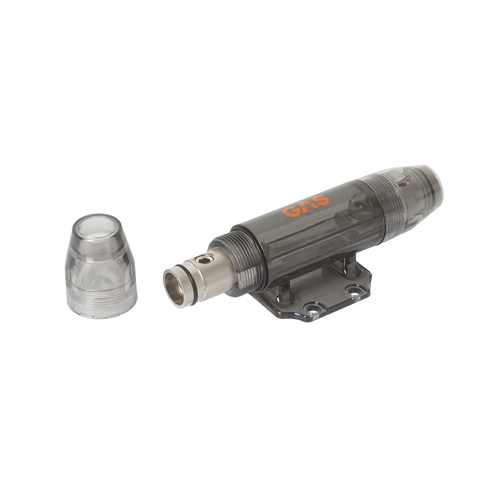 Hållare för anl-säkring, transparent design, inklusive skyddskåpa.