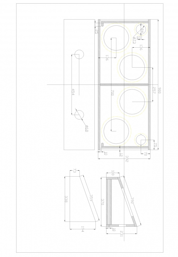 GAS PRO, tom raggarplanka, SPL-låda 4x8tum