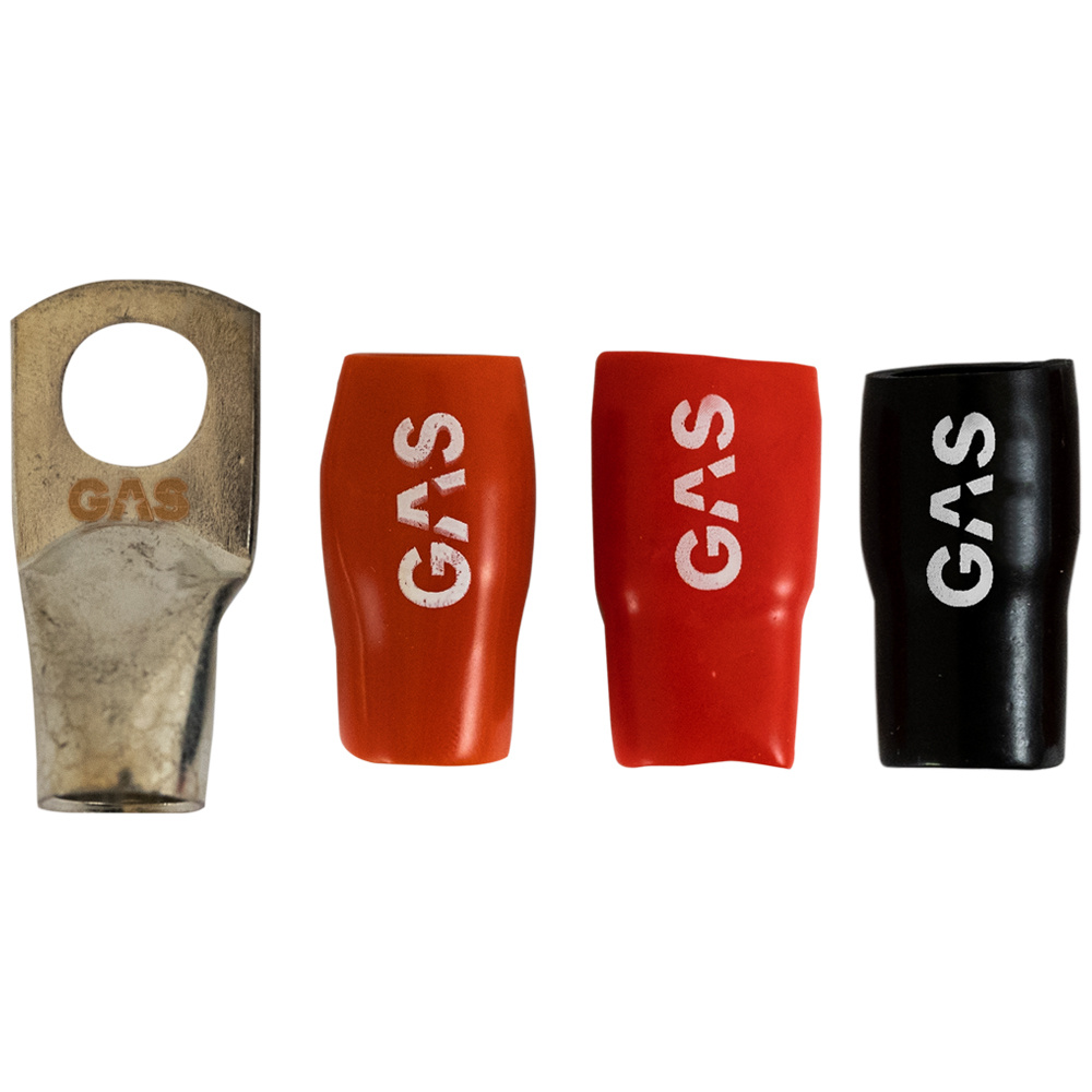 Kopparrörkabelsko med täckskydd, 50 mm², i olika färger.