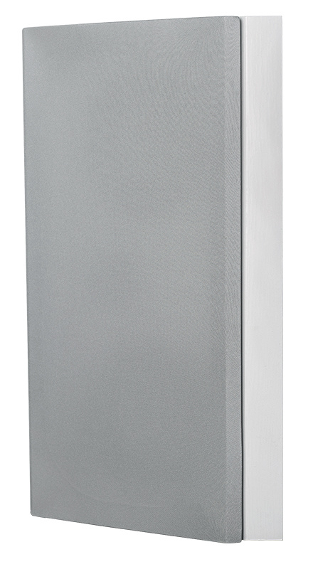 Vägghögtalare i vit ek, stilren och modern design.