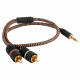 Proson Arctic 3.5mm-2x RCA-hane, 0.5 meter Kabel med 3.5mm kontakt till 2 x RCA-hane, 0.5 meter lång.
