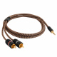 Proson Arctic 3.5mm-2x RCA-hane, 1.5 meter Kabel med 3,5 mm kontakt till 2x RCA-hona, 1,5 meter, textilöverdrag.