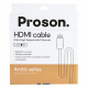 Proson Arctic HDMI-kabel 8K / 4K, 4 meter Proson Arctic HDMI-kabel 8K/4K, 4 meter, med hög hastighet och ethernet.