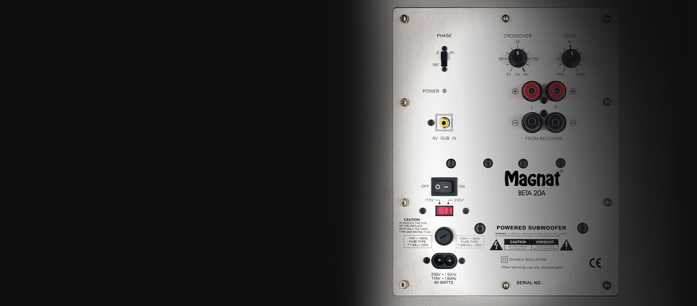 Magnat Beta Sub 20A, svart subwoofer