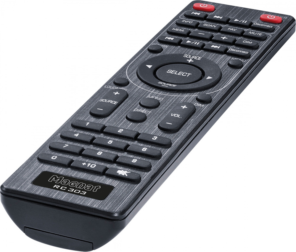 Fjärrkontroll för Magnat MC 400 stereoförstärkare.