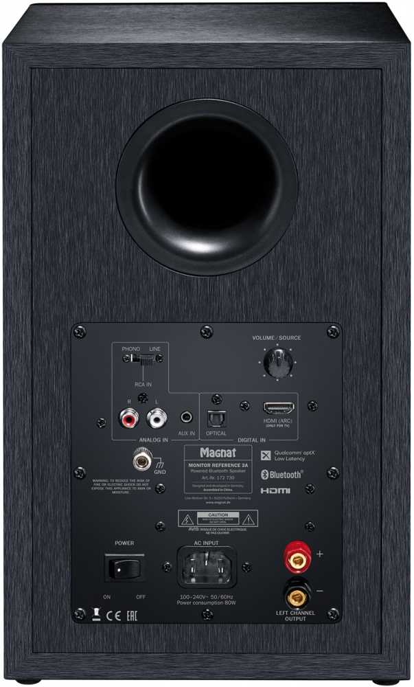 Magnat Monitor Reference 3A aktiv stativhögtalare, svart par