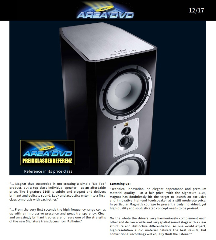 Magnat Signature 1105, golvhögtalare mattlackad svart