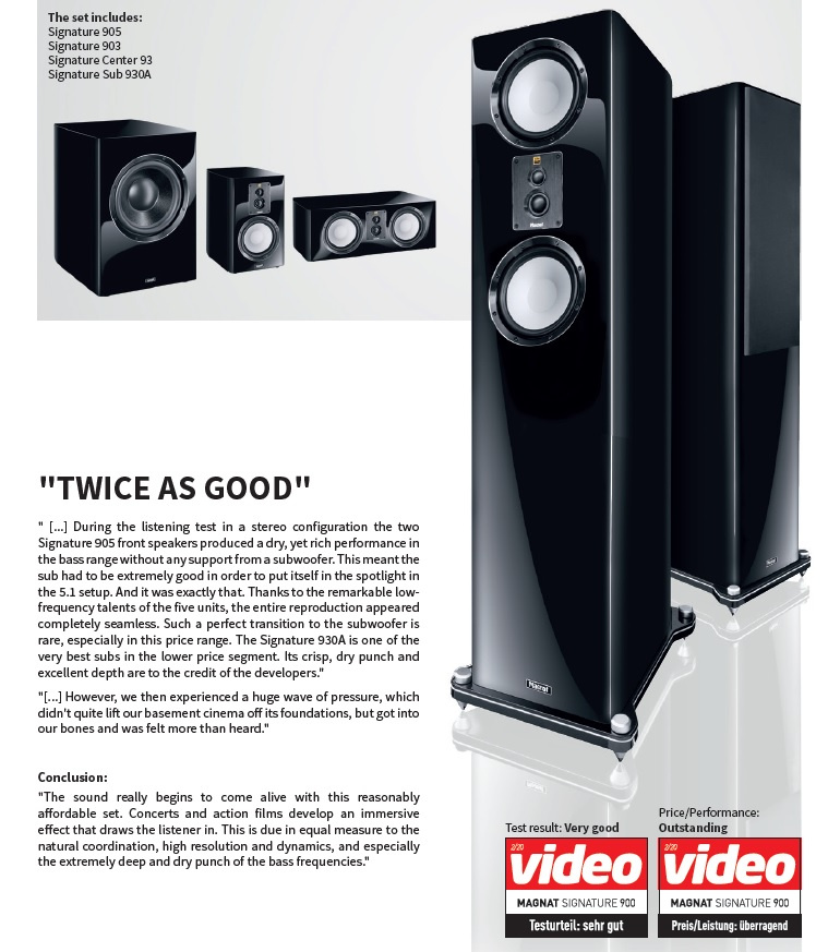 Magnat Signature Center 93 centerhögtalare, vit