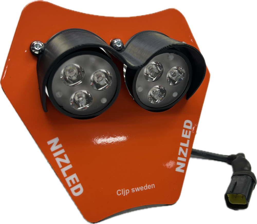 KTM lampfäste i tre pris klasser, (R40drl) den tunga/(E30) 37w lätt lampa/(E40) som är värstingen
