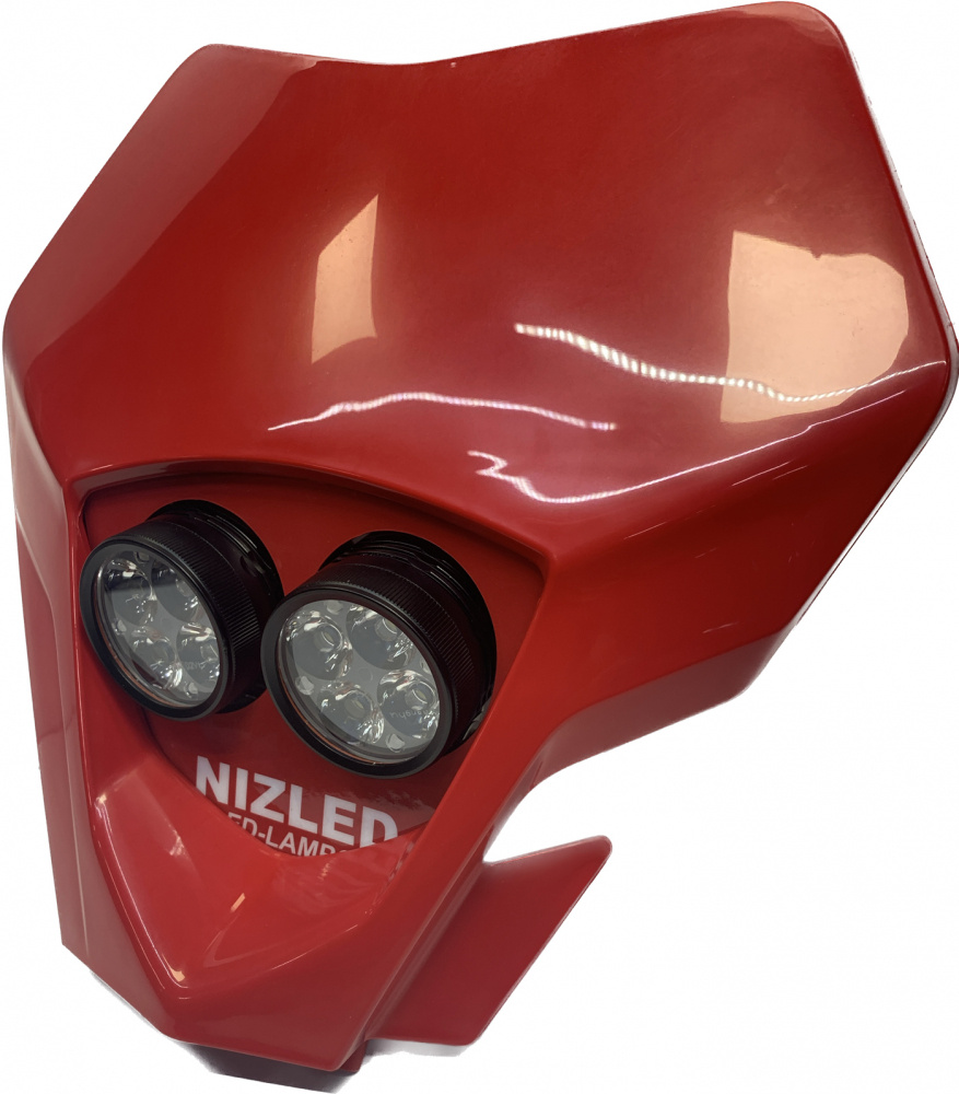 Lampkåpa i röd plast med två R40DRL-lampor för GASGAS 2021-2024.